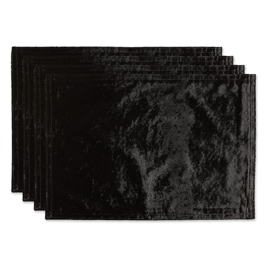 DII® Velvet Placemats, 4ct. in Black | 13" x 19" | Michaels®